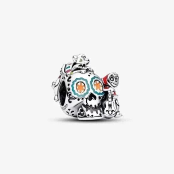 Pandora Pixar Coco Miguel & Dante Skull Glow-in-the-dark Charm - Picture 1 of 3